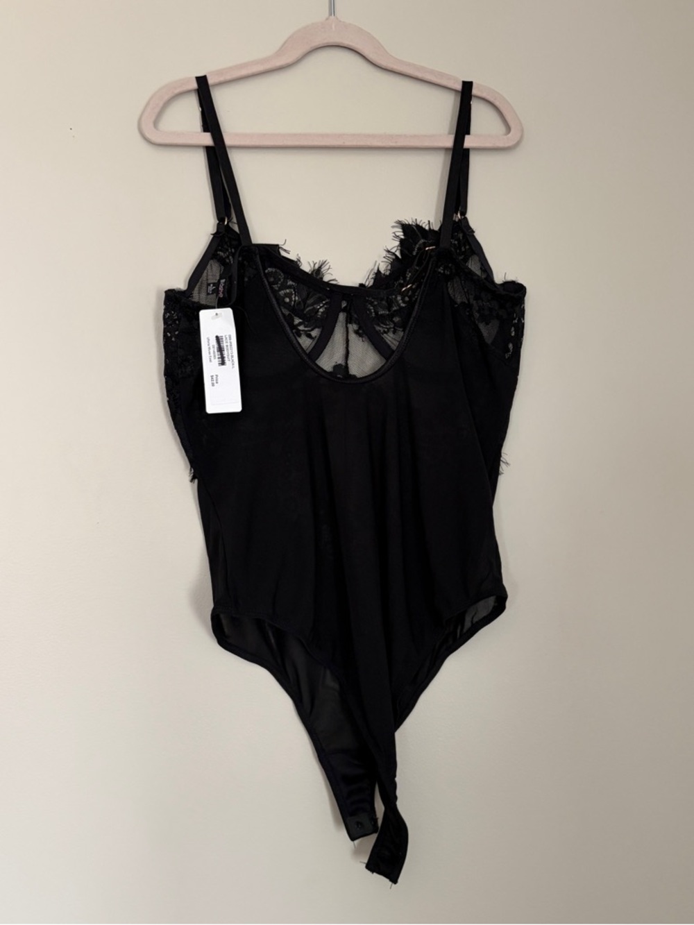 Blashe black lace semi sheer lingerie bodysuit NWT - Picture 12 of 12
